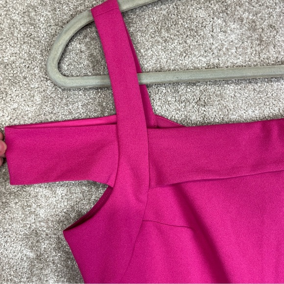 Beige by Eci Dress Womens 12 Pink Stretch Back Zip Polyester Blend NEW- 8767* - Picture 4 of 14